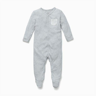 Front Opening Sleepsuit - Grey - FINAL SALE - Pajamas