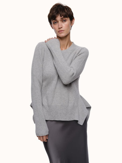 Sandra Crewneck - Light Heather Gray