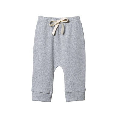 Cotton Drawstring Pants - Grey Marl - FINAL SALE - Pants