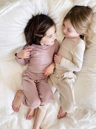 Kids Long Sleeve Cozy Tee - Oatmeal - T-shirt