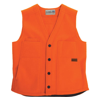 The Button Vest - Blaze Orange