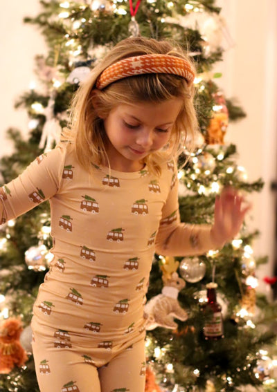 Two Piece Bamboo Pajamas - Christmas Van