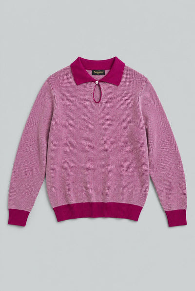 Cotton Piqué Logo Polo - Plum