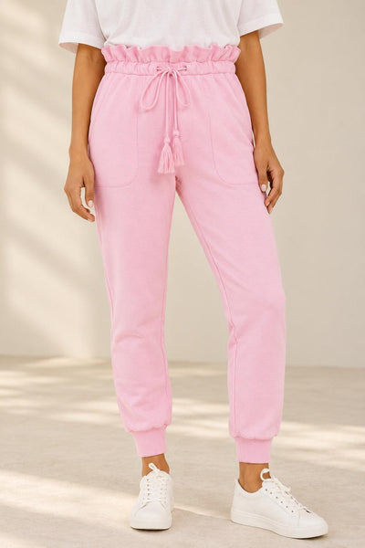 Meghan Paperbag Sweatpants - Pink
