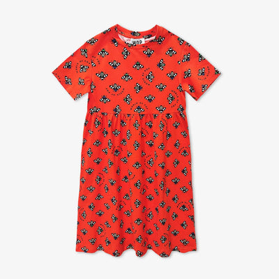 Printed dress "bee lovers" grenadine
