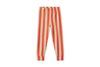 Baby Striped Tencel™ Leggings - Orange/Green Stripe