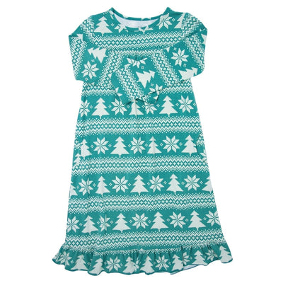 Boho Dress - Fair Isle Trees