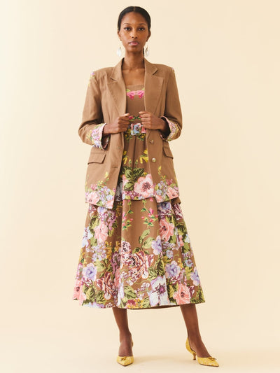 Sloan Blazer - Caramel Victorian Floral