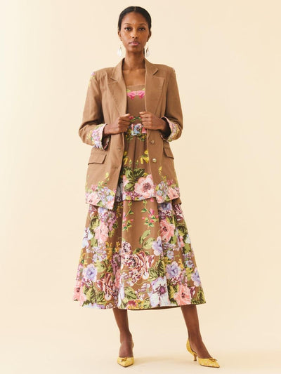 Sloan Blazer - Caramel Victorian Floral