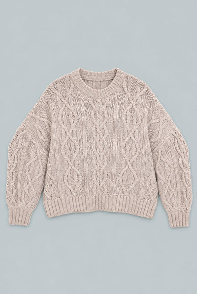 Relaxed Cableknit Sweater - Oatmeal