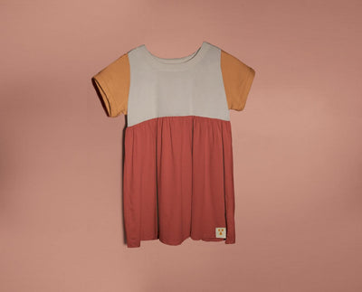 Organic Cotton Color Block Dress - Venice - Dresses