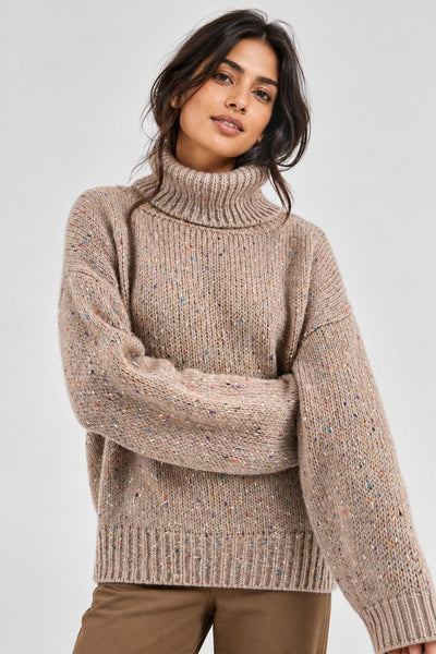 Donegal Turtleneck Sweater - Tan