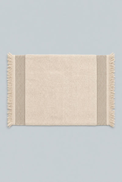 Fringe Bath Mat - Cream