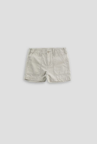 Star Print Surplus Short Short - Stone