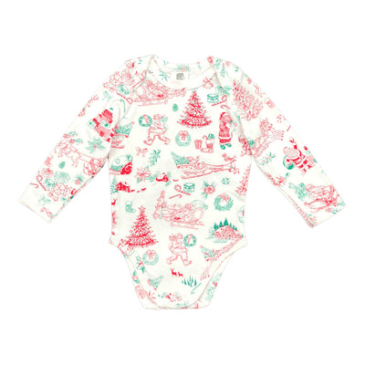 Long Sleeve Bodysuit - Santa