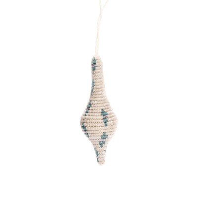 Icicle Blue Metallic Ornament