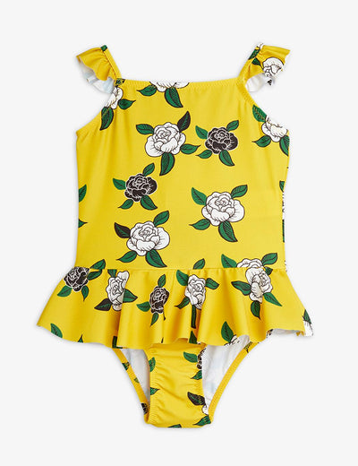 Roses Uv Skirt Swimsuit - Yellow - 9-18m - One Piece Swim