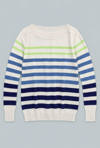 Stripe Boat Neck - Admiral