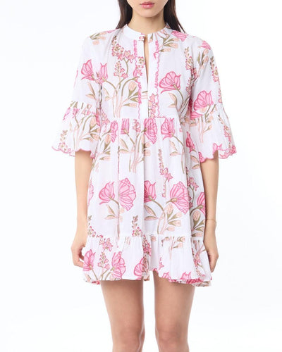 Mykonos Dress - Pink/White