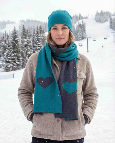 8’’x60’’ Jaquard Scarf Two Tone - D.slate/o. Blue - 8’’X60’’ - Scarf