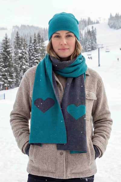 8’’x60’’ Jaquard Scarf Two Tone - D.slate/o. Blue - 8’’X60’’ - Scarf