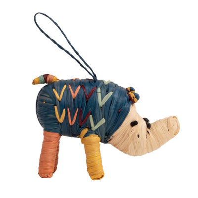 Navy Rhino Ornament
