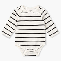Long Sleeve Jack + Jill Bodysuit - Black + White Mod Stripe