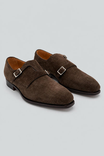 Samson Monk Strap - Brown Suede