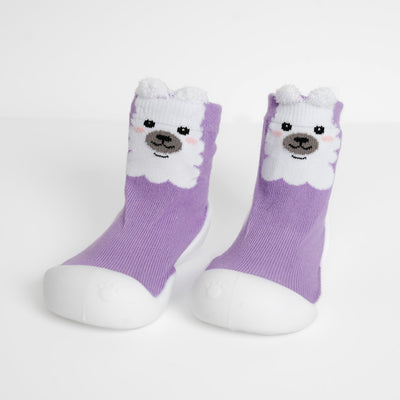 White Sole SlipKix™ - Llama