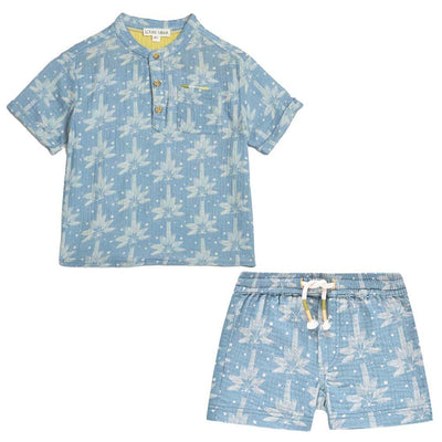 Blue Peacock Mandala Set - Shorts