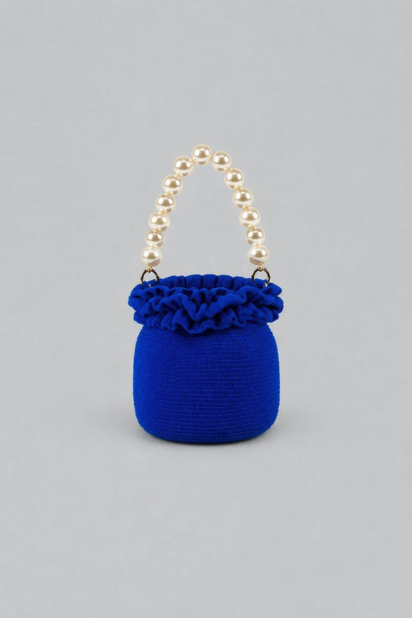 Coqueta Iraca Basket Bucket Bag - Royal