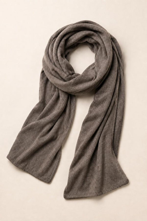Jersey Scarf - Heathered Brown