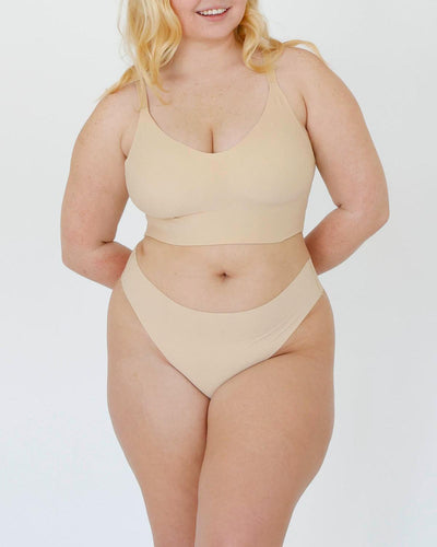 Signature Mid-Rise Thong - Creme