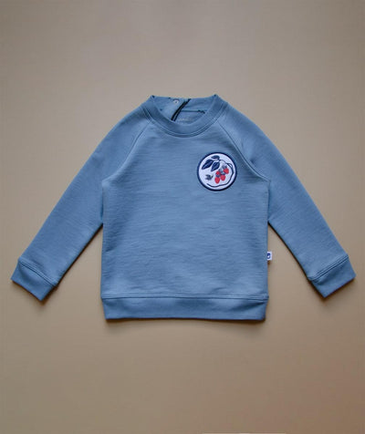 Organic Pima Cotton Sweatshirt Bumblebee Adult - Blue