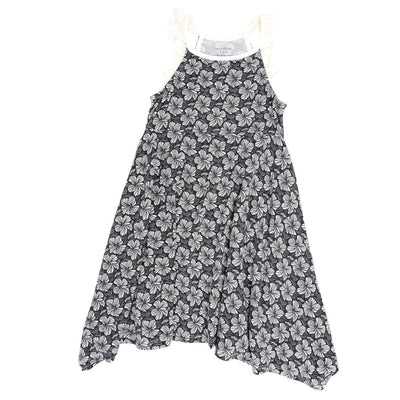 Emma's Racerback Dress - Black Hibscus