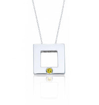 Sterling Silver Geometric "Peace" necklace