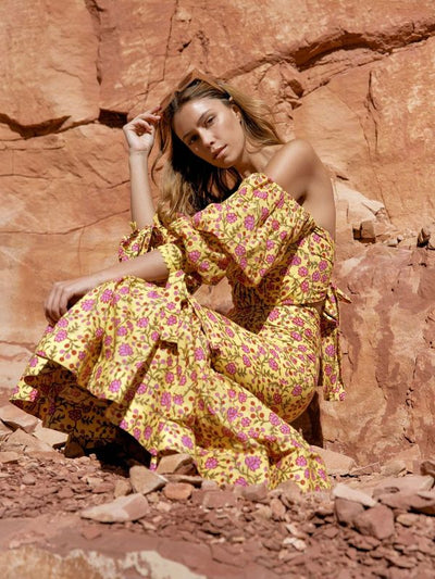 Hadley Off - Amber & Fuschia Floral - FINAL SALE - Shirt