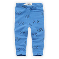 Smiley Print Legging - Molecule Blue