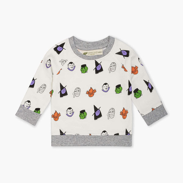 Printed Crewneck Sweatshirt - Spooky Squad - Crewneck Sweatshirt