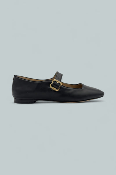 Michaela Mary Jane Flats - Black