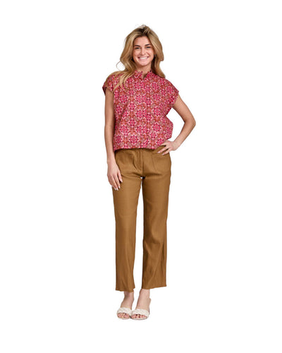 Lydia Top - Rose Tiles