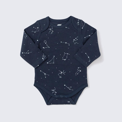 Long Sleeve Jack + Jill Bodysuit - Starry Constellation - preemie - Bodysuit