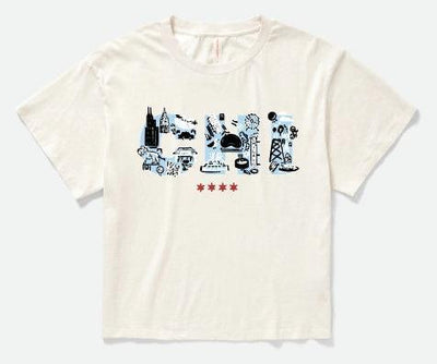 CHI Flag Relaxed Tee - Stone