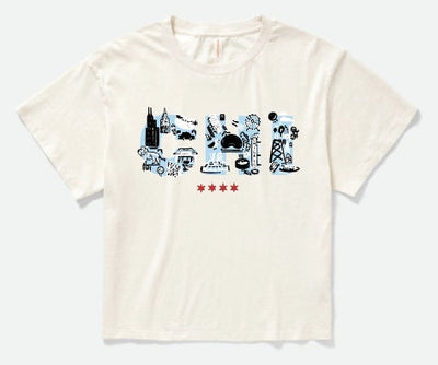 CHI Flag Relaxed Tee - Stone