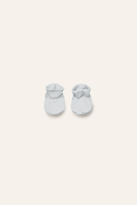 Organic Pima Cotton Baby Booties - Blue