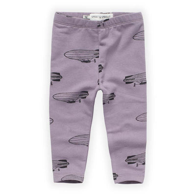 Zeppelin Print Legging - Ice Purple - FINAL SALE - Leggings