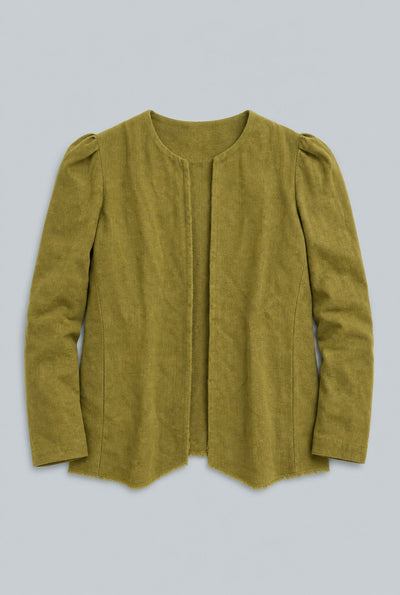 Paula Puff Shoulder Blazer - Green