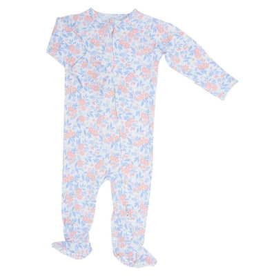Zipper Footie - Vintage Flower Pink - Pajamas