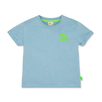 100% Earth loving Kid T-Shirt - Slate Blue/neon - FINAL SALE - T-shirt