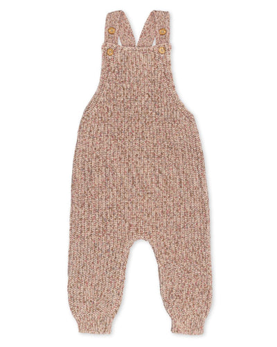 Knit Overalls - Soft Rose Marble - Overalls